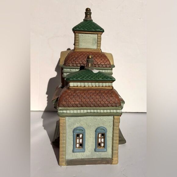 DICKENS KEEPSAKE CHRISTMAS VILLAGE TRAIN STATION 1993 VINTAGE PORCELAIN LIGHTED - Picture 6 of 11